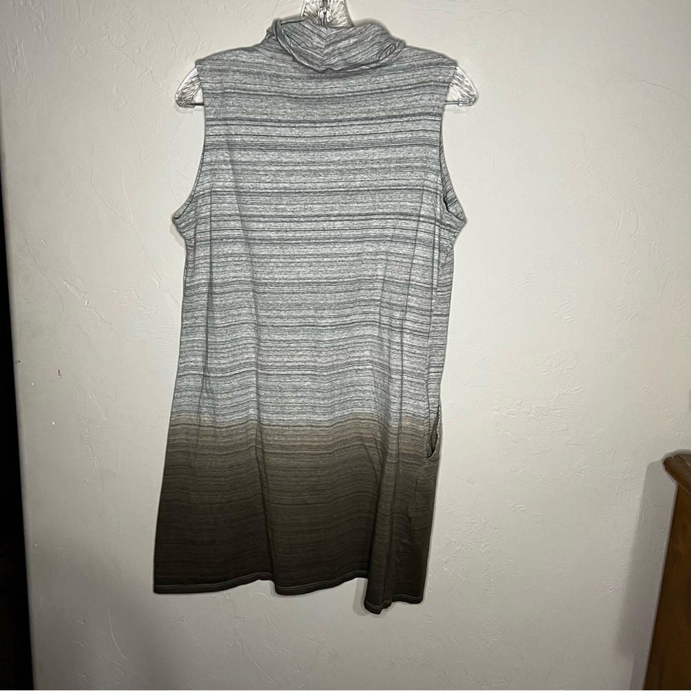 Neon Buddha Bali Gray Brown Ombre Cowl Neck Tunic Top - Picture 8 of 10